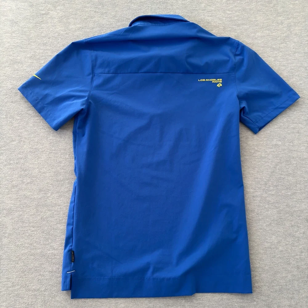 Nike Los Angeles Rams NFL On-Field Dri-FIT Polo Shirt Blue Mens Small